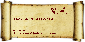 Markfeld Alfonza névjegykártya